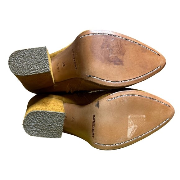 Rachel Comey Colton Ankle Boot Size 6.5 Fold-Over Knit Cuff Tan Suede Sweater - Picture 9 of 10